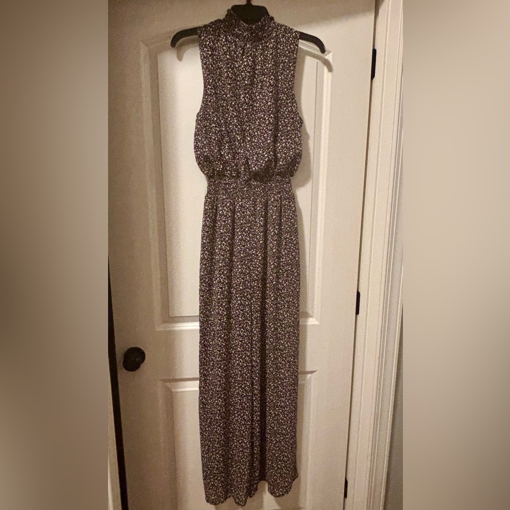 Leela and Lavender Floral Print Maxi Jumpsuit